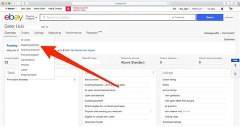 request an invoice on ebay.